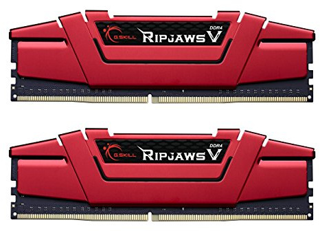 G.SKILL RipjawsV Series DDR4 RAM (XMP) 8GB (2x4GB) Up to 2400MT/s* CL15-15-15-35 1.20V Intel AMD Desktop Computer Memory U-DIMM - Red (F4-2400C15D-8GVR)