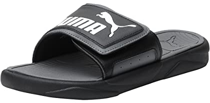 PUMA Unisex Royalcat Comfort Slide Sandal, Black Castlerock White, 46 EU