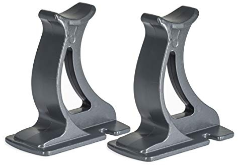 Valdern Pair of Grey Anthracite Universal Traditional Column Radiator Support Feet - 100 mm High