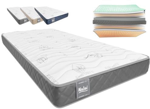 Don Descanso - Colchón 90x190 Viscoelastico Mulhacen DualSense, Altura ± 15cm. Multicapa con Núcleo GravityFoam, Firmeza Alta, Doble Cara Invierno/Verano, Transpirable. Fabricado en España, Gris