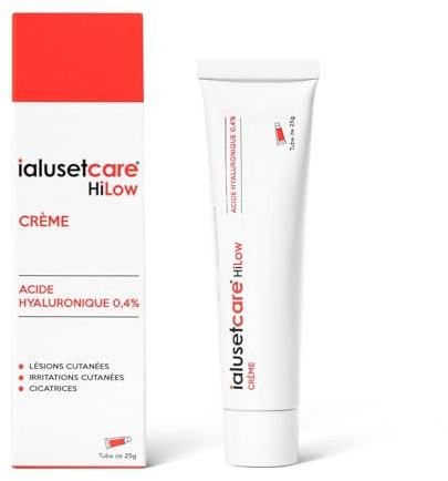 IBSA Pharma - ialusetcare® - Crème HiLow - Acide Hyaluronique - Plaies post-opératoires, post-actes esthétiques, lésions, irritations, cicatrices - Tube 25g - Dispositif médical