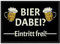 PR Print Royal Lustige Fußmatte mit Spruch für die Haustür - Bier dabei Eintritt frei! - Fußabtreter als Geschenkidee für Männer - rutschfest, 60 x 40 cm