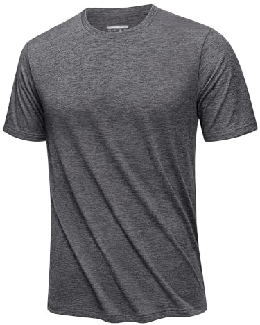 KEFITEVD T-Shirts de Sport à Séchage Rapide pour Hommes Hauts de Sport à Manches Courtes T-Shirt Léger et Respirant pour l'été