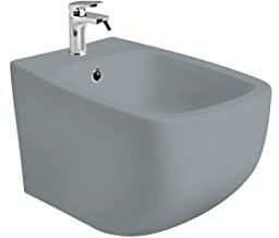 Kiamami Valentina - Keramik - Wand-Bidet, matt grau | Mozart