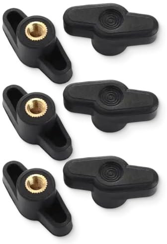 Gerade Klemmmutter M8, Innengewinde Klemmknopf, Rändelmutter, M8 Klemmmutter, Gerade Klemmknopf, Rändelknopf, Rändelgriffmuttern für mechanische, Industrie, Möbel, Elektronische Ausrüstung, 6 Pack