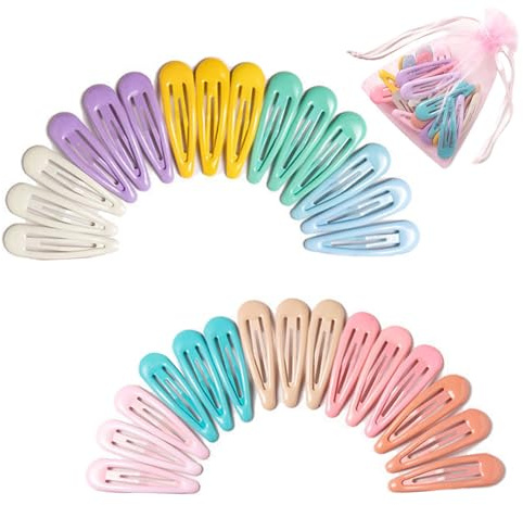 Hair Clips for Girls 30/80pcs Snap Hair Clips Kids Barrettes Girls Hairs Accessories for Baby Kids, Non-Slip Metal Colorful Hairs Clip Barrettes Accessories for Toddler Babies (30PCs)