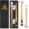 BAIFULAI 2 paia di bacchette per sushi, in legno con supporto in ceramica, sostenibili Chopsticks, giapponese, cinese, coreano, taiwanese, regalo giapponese (gatto)
