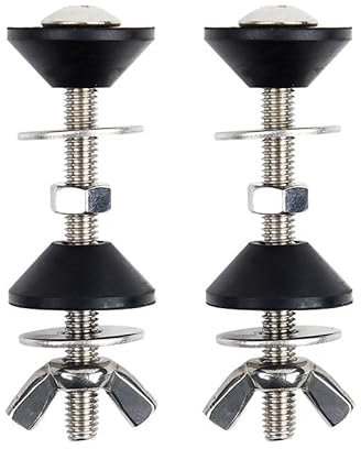 2 PcsToilet Cistern Seal Kit, Toilet Cistern Bolts Toilet Tank Fixing Kit Stainless Steel Toilet Close Coupling Toilet Cistern Bolts for Toilet Close Coupled Toilet Kit 74mm M6 Bolt