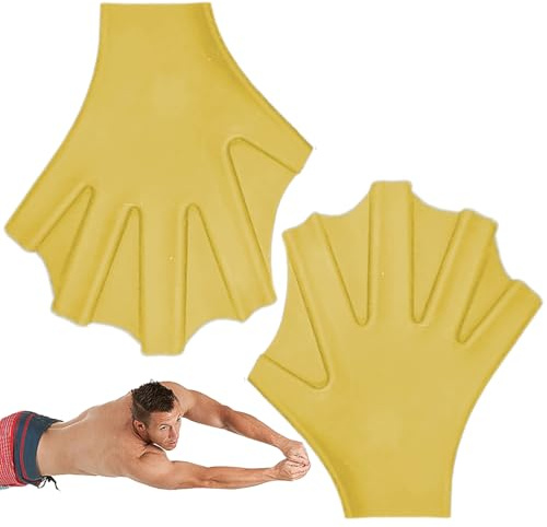 Palmes De Natation pour Longues Distances | Gants De Nage en Silicone - Accessoires de Flottabilité Canard pour Adultes et Adolescents Piscine Plongée Sports Entraînement