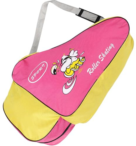 PRETYZOOM Bolsa para Patines Compartimentos Múltiples y Correa Ergonómica, Mochila Funcional para en Patinaje Recreativo y Artístico, Fabricada en Material Resistente y Color Aleatorio