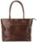 piké Shopper Echt Leder Damen | Made in Italy | geräumige Handtasche | elegante Business Bag mit Reißverschluss | 017070