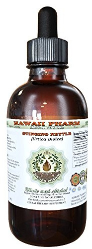 Hawaii Pharm Stinging Nettle Alcohol-Free Liquid Extract, Professional Grade, Small Batch Crafted Stinging Nettle (Urtica Dioica) Dried Leaf Glycerite Natural Herbal Supplement, 2 fl.oz