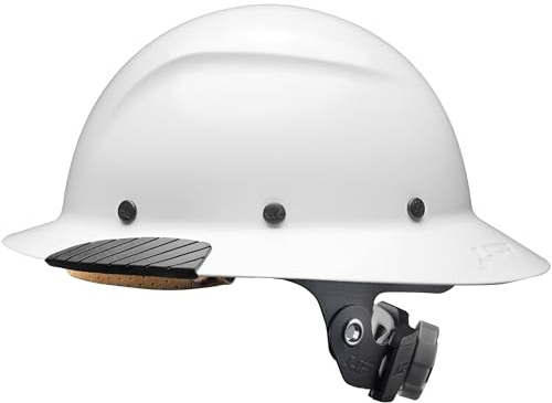 LIFT SAFETY Dax Fiber Resin Full Brim Safety Helmet | 6 Point Suspension for Comfort & Impact Protection | Gloss White