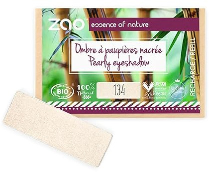 ZAO essence of nature - Recharge Ombre à paupières rectangle Nacrée 134 Perle dorée - 1,3 gr