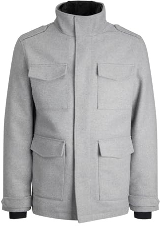 JACK & JONES Hombre 's JPRBLAPARKER Wool Field JKT SN Chaqueta, color gris claro, gris claro, L