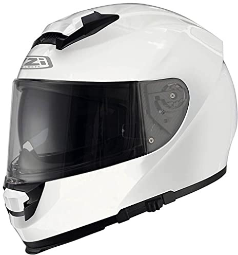 Casco de Moto NZI Eurus 2 Blanco - Casco Integral con Visor Solar | Unisex Hombre y Mujer Homologado ECE (M)