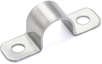 FamlTol 20 Pièces Clips Câble 2 Trous pour Tube Acier Inoxydable 304 Accroche Cable Taille Mini Fixation Câble Électrique pour la Fixation des Fils Ø 6 mm