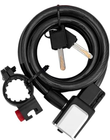 LYEAA Candado de Cable para Bicicleta de montaña con Soporte de Montaje Candado de Cadena de Alambre para Bicicleta Candado Universal para Motocicleta de Alta Seguridad para Scooter de Bicic