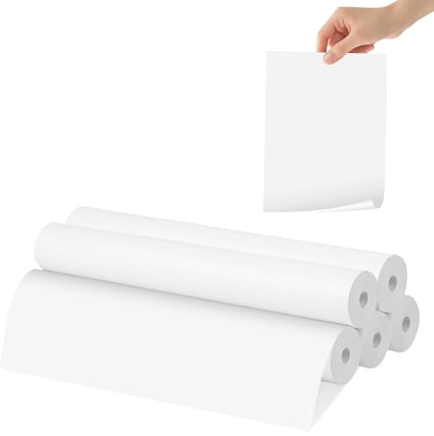 Xmart 5 rotoli Carta Termica A4 per Stampante Termica Portatile Rotolo di Carta Termica A4 ad Asciugatura Rapida per la Stampa di Documenti e Foto 210x297 mm Circa 125 fogli