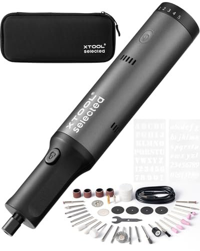 xTool Selected kabelloser 42-in-1 Gravierstift für Metall, Holz, Glas & Kunststoff – wiederaufladbares Gravierwerkzeug mit großer Kapazität für Handwerksarbeiten