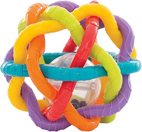 Playgro Bendy Ball - Babyrasselball - Rasselball - Kinderrasselball - Rasselball - Motorik - Babyspielzeug - Babymotorik - farbig