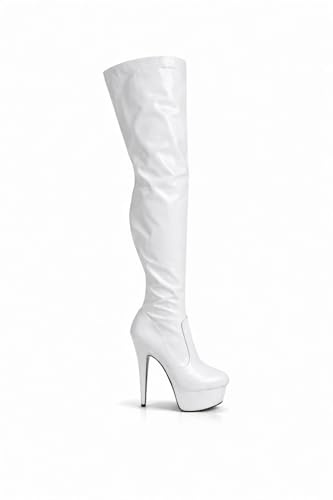 Buckle Shoes Womens Ladies Sexy Thigh High Over the Knee Platform Stiletto Heel Full Side Zip Boots Size 4 5 6 7 8