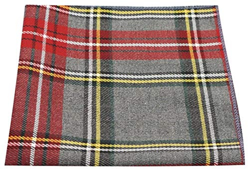 King & Priory Fickduk med klassisk rutig design grå och röd, kuvertväska, Grå, one size