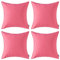 MIULEE 4er Set wasserdichte Kissenbezüge Dekokissen Kissenbezug Sofakissen Dekorativ Couchkissen Wetterfeste Kissenhülle Zierkissen Bezug für Sofa Garten Outdoor Wohnzimmer 45x45 cm Rosa