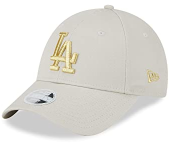 New Era Los Angeles Dodgers MLB Metallic Logo Beige 9Forty Adjustable Women Cap - One-Size