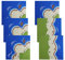 APOSTROPHE Games Island Building Blocks Base Plates Compatible with All Major Brands - 6 Pack of Beach Plates - 4 Corners & 2 Straight - 25.6 cm x 25.6 cm
