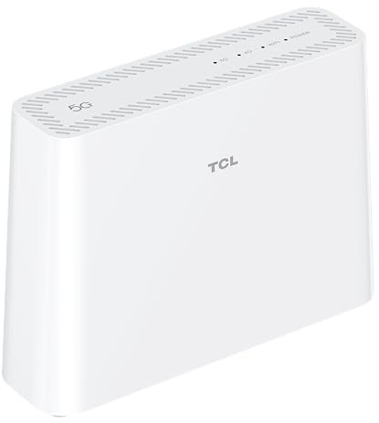 TCL LinkHub - HH512 Router 5G Ultra Fast, Dual Band, supporto scheda SIM, WiFi 6E, Hotspot fino a 32 Utenti, White [Italia]