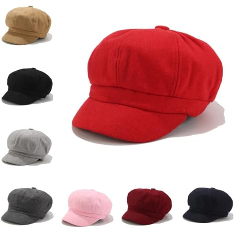 HINGTAT mode arv traditioner ull tweed panel topp nyhetspojke stil keps basker hattar Paperboy Gatsby hatt åttkantig keps för män och kvinnor flickor