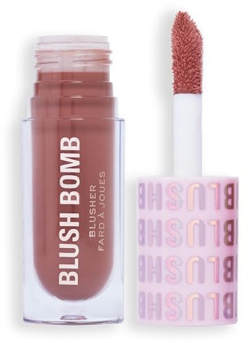 Makeup Revolution, Y2K Baby Blush Bomb, Liquid Face Blusher, Blendable & Buildable, That's Fly Nude, 4.5ml