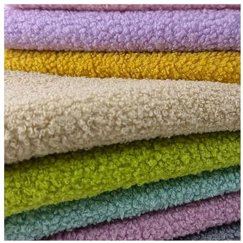 Tela de Forro de Imitación Borreguito Suave y Rizado Piel Sintética Sherpa Efecto Piel de Oveja Tela de Forro Polar Sherpa para Disfraces Costura Alfombras Decoración Del Hogar 50x170cm(Color:Khaki)