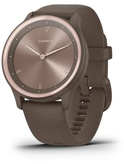 Garmin vívomove Sport, Smartwatch ibrido con funzioni salute e fitness, display touchscreen nascosto e durata della batteria fino a 5 giorni, cacao (rinnovato)
