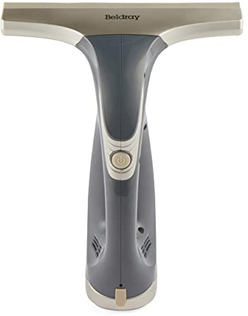 Beldray BEL0749TTVDE Titanium Aspirapolvere per vetri Senza fili – Lavavetri portatile con Testa tergipavimento, serbatoio dell'acqua da 60 ml, Tempo di funzionamento di 30 minuti, ricaricabile