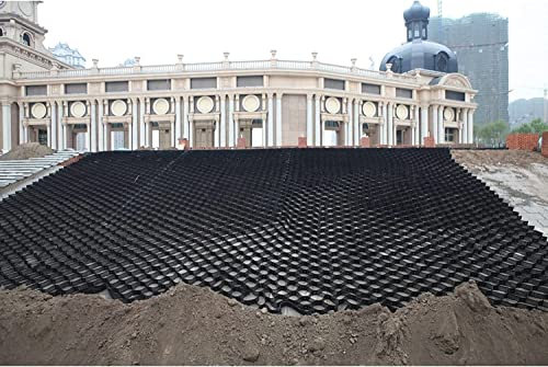 SAFWELAU Pavimentación de Arena Geocelda Estabilizador Estabilizador de Suelo Geo Grid, Rejilla de Grava de Tierra Plegable Flexible, Control de Lodo/concreto, 5 cm de Alto