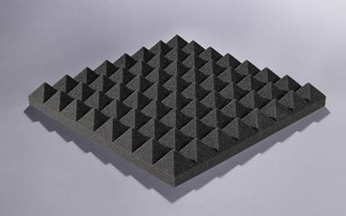 Akupur Schaumstoffpyramidenplatte, anthrazit 40 x 40 cm, 50 mm hoch Dämmstoffe