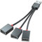 XAGMODSHN USB Male to 3 USB Female Splitter Hub Power Cord Extension Adapter Cable