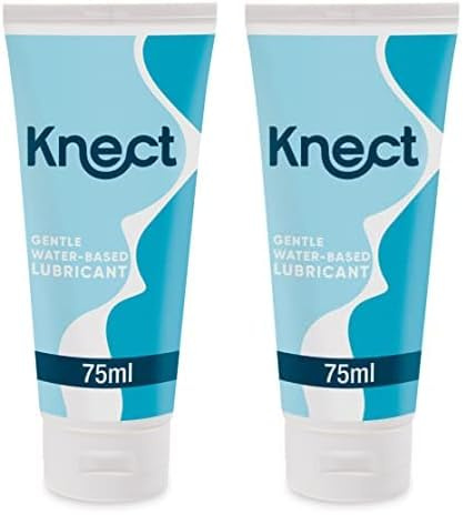 Knect Personal Water Based Lube 150ml (2 x 75ml), Fragrance Free, Safe for use with Latex and polyisoprene Condoms, Non Staining Personal Lubricant, Easy to Rinse Off