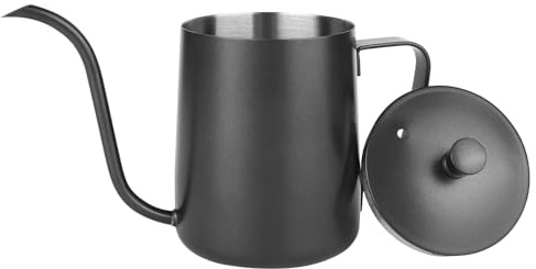 YHNDECO 350 ml Black Stainless Steel Mini Watering Can, Indoor Plants, Small Office Plants, Bonsai, Garden