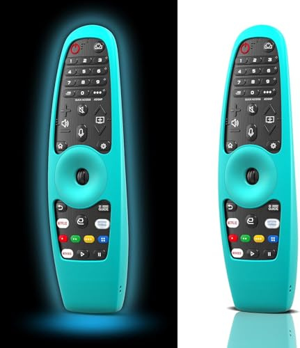 Funda de silicona para mando a distancia LG TV Glow in The Dark, funda para mando a distancia LG Smart TV AN-MR650 AN-MR600 AN-MR18BA AN-MR20BA AN-MR19BA (azul brillante) -【 Pack de 2