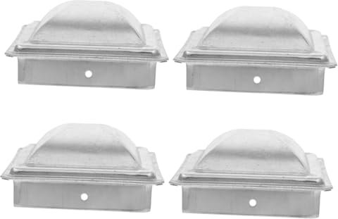 HOMOCONO 4piezas Tapa De Poste De Valla Cubierta Protectora De Resistente La Intemperie Diseño Elegante Para Decoración De Jardín Compatible Vallas De Vinilo y Opción Para Uso Interior