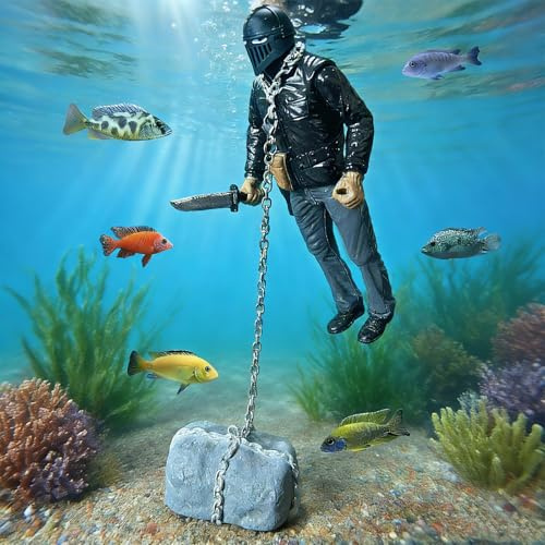 MWYZGmold Floating Fish Tank Decoration,Floating Ornament Handmade Model Decoration for Fish Tank,Unique Design,Vivid Character,Perfect for Aquarium Landscape,Durable Material, Eye-catching Decor