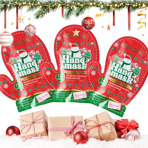 3 Paires Masque Pour Mains NoëL, Masque Hydratant Mains, Exfoliants Masques De Main, Convient Aux Peaux Rugueuses, Hydratant Et Nourrissant, Pour Femmes & Hommes
