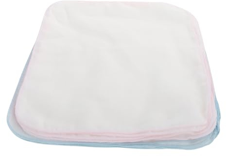 Abaodam Toallitas Para Bebés y Toallitas Húmedas Algodón Doble Capa, 20 Piezas (10 Rosa y 10 Azul), Absorbentes, Lavables Para Recién Nacidos, Cuidado Facial y Lactancia, Uso Diario Para Niños
