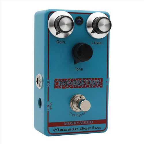 BREAKER TONE Classic Blues Low Gain Drive Distortion Overdrive Gitarr Effekt Pedal True Bypass Switch