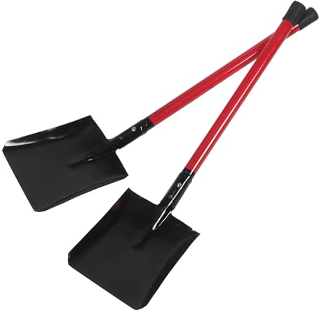 ERINGOGO Lot de 2 Pelles à Cendres Ménagères en Métal Noir Long Manche Pelle de Nettoyage pour Cheminée et Poêle et Légère pour Éliminer les Cendres et Débris Outil Pratique pour Entretien