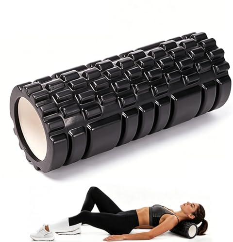Foam Roller Pilates, Fascia Roller Spine with 3D Texture – 30x10cm | Foam Rollers for Relieving muscles Tension, Back Massage, Functional Training, Legs, Relieve, Exercise