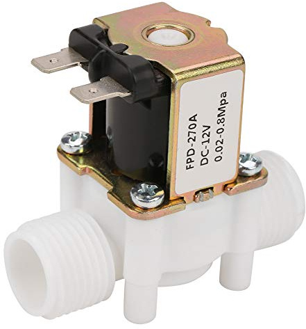12V G1/2 NC Solenoid Water Valve, Inlet Water Solenoid Valve, Normally Closed,for Washing Machine, Water Dispenser, Garden Spray Irrigation